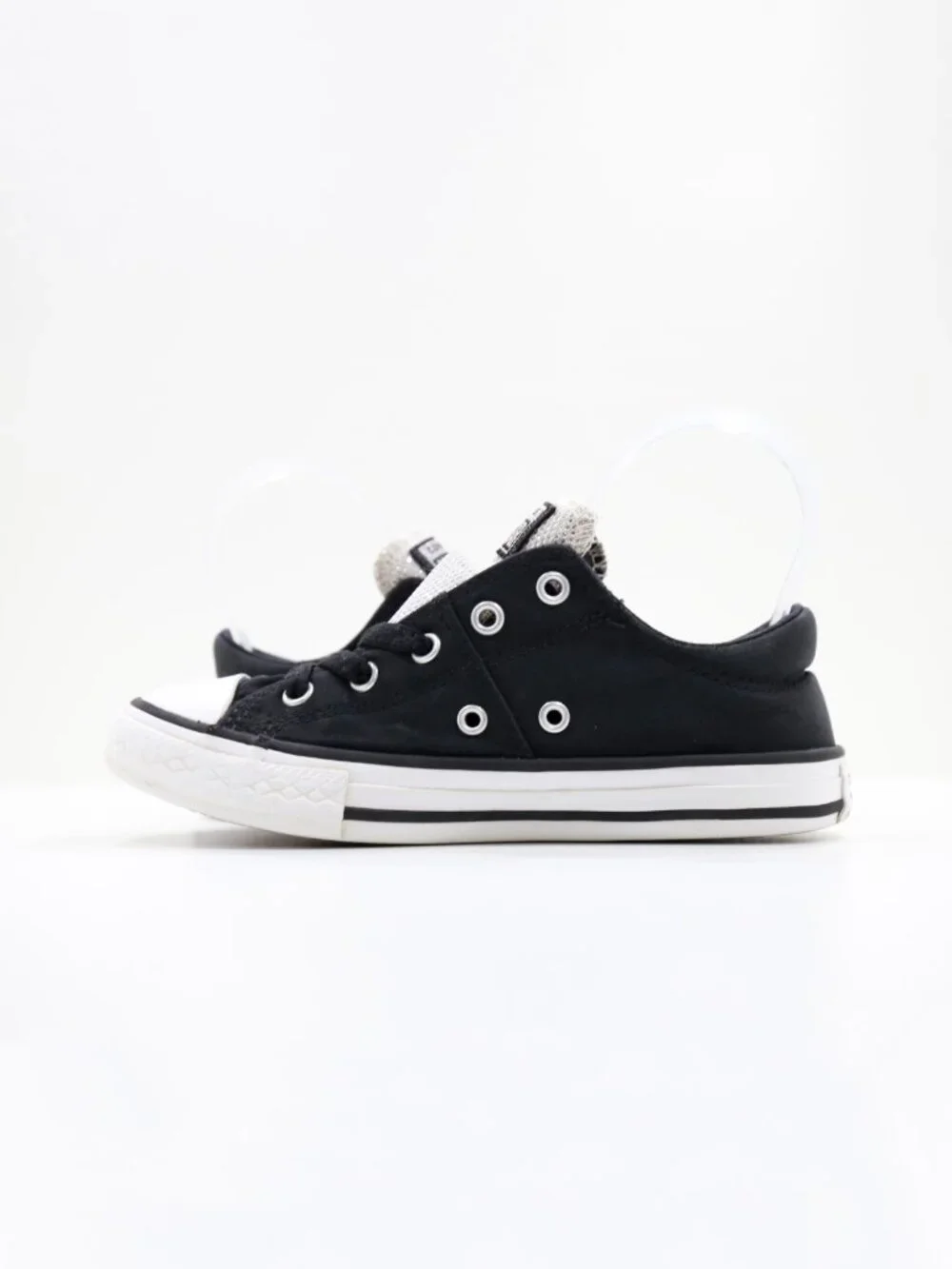 Converse Maddie Black Fabric Casual Slip On Sneakers - Kids' 1